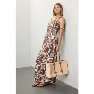 Poolside Beige St. Tropez Tote with Minor Adhesive Stain